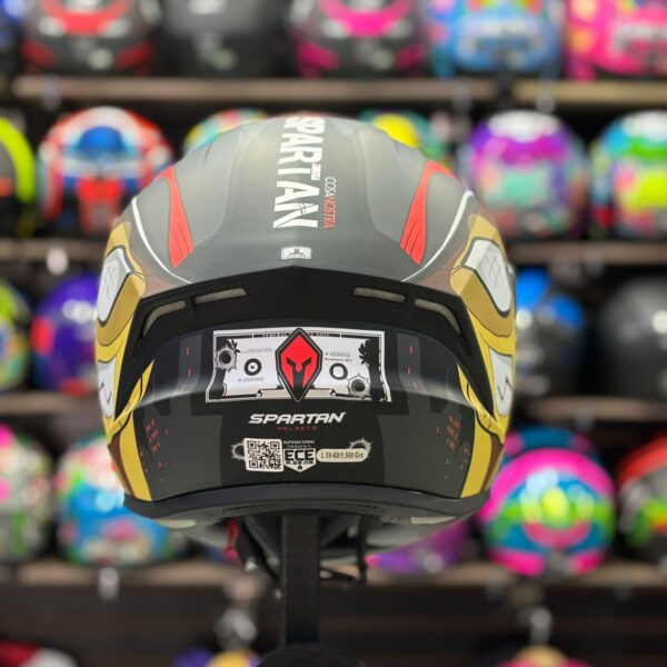 CASCO CERTIFICADO SPARTAN DRAKEN COSA NOSTRA – COMBO VISOR TRANSPARENTE + VISOR DE COLOR + PELÍCULA ANTIEMPAÑANTE - Imagen 6
