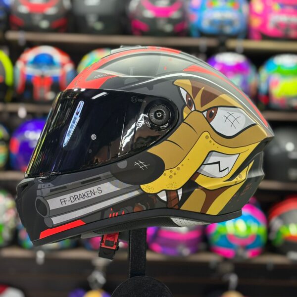 CASCO CERTIFICADO SPARTAN DRAKEN COSA NOSTRA – COMBO VISOR TRANSPARENTE + VISOR DE COLOR + PELÍCULA ANTIEMPAÑANTE