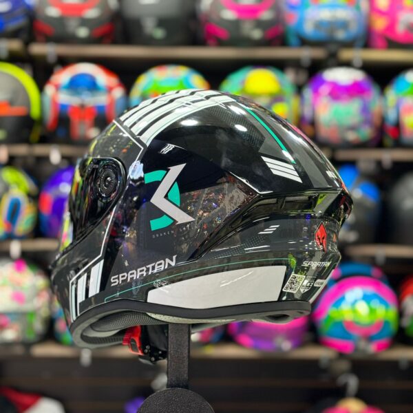 CASCO CERTIFICADO SPARTAN DRAKEN MENTA – COMBO VISOR TRANSPARENTE + VISOR DE COLOR + PELÍCULA ANTIEMPAÑANTE - Imagen 2