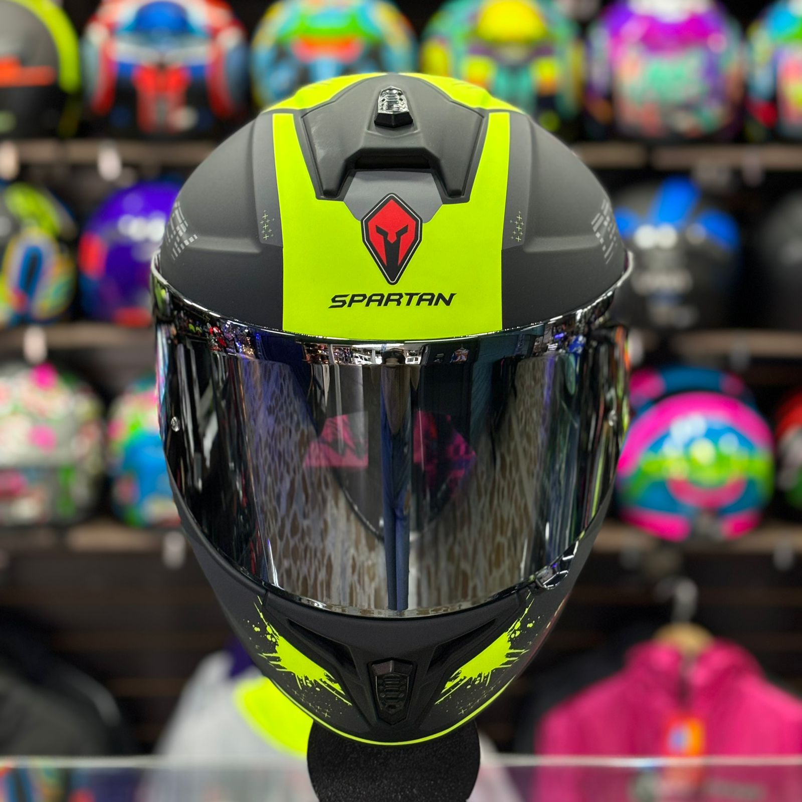 CASCO CERTIFICADO SPARTAN DRAKEN TYPE GRAPH – COMBO VISOR TRANSPARENTE + VISOR DE COLOR + PELÍCULA ANTIEMPAÑANTE - Imagen 5