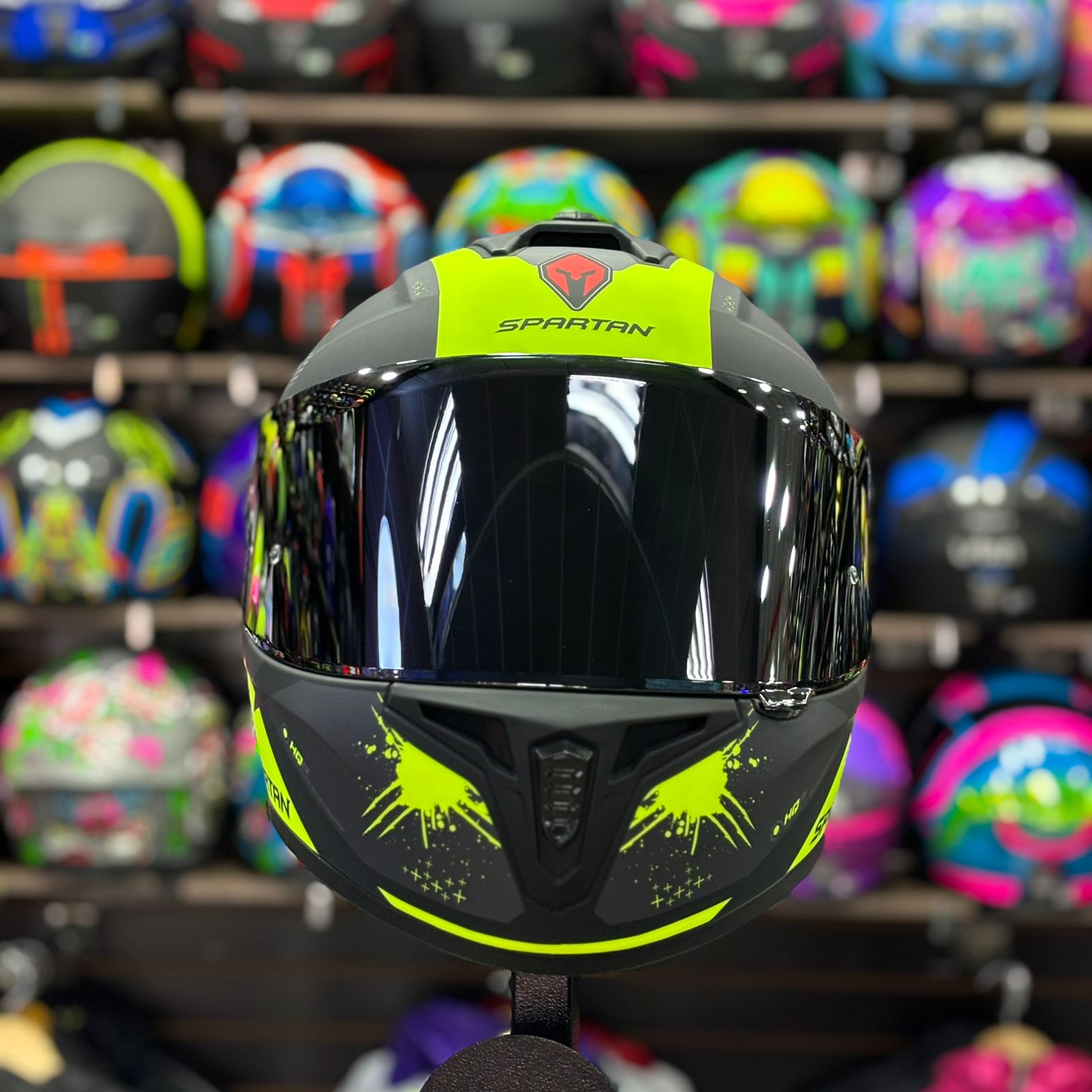 CASCO CERTIFICADO SPARTAN DRAKEN TYPE GRAPH – COMBO VISOR TRANSPARENTE + VISOR DE COLOR + PELÍCULA ANTIEMPAÑANTE - Imagen 4