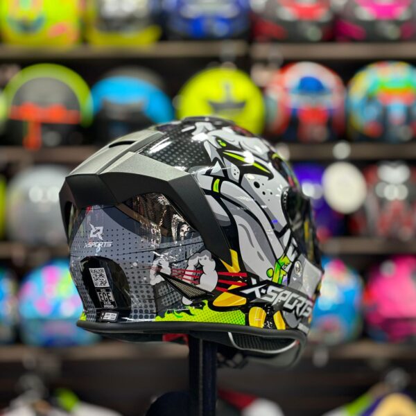 CASCO CERTIFICADO XSPORTS V151 JAKOB - COMBO VISOR DE COLOR + VISOR TRANSPARENTE + PELÍCULA ANTIEMPAÑANTE - Imagen 4