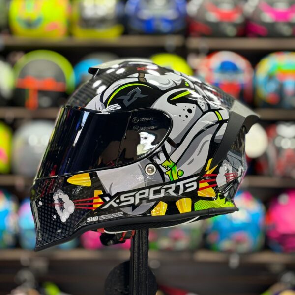 CASCO CERTIFICADO XSPORTS V151 JAKOB - COMBO VISOR DE COLOR + VISOR TRANSPARENTE + PELÍCULA ANTIEMPAÑANTE