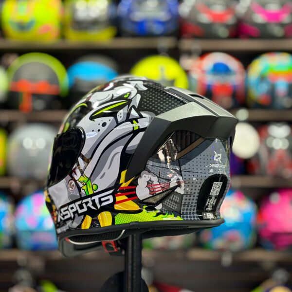 CASCO CERTIFICADO XSPORTS V151 JAKOB - COMBO VISOR DE COLOR + VISOR TRANSPARENTE + PELÍCULA ANTIEMPAÑANTE - Imagen 3