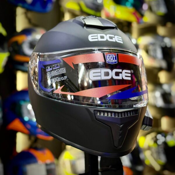 COMBO CASCO CERTIFICADO EDGE 85 NEGRO MATE + INTERCOMUNICADOR Y10 - Imagen 5