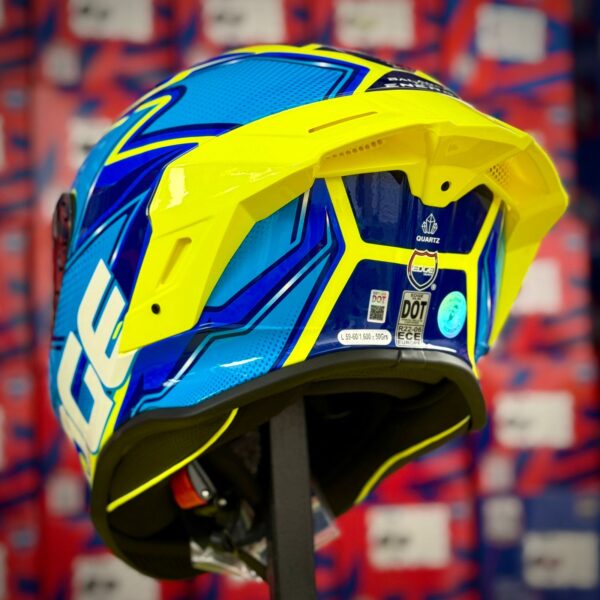 CASCO CERTIFICADO EDGE SHANGAI QUARTZ– AZUL AMARILLO BRILLO - Imagen 2