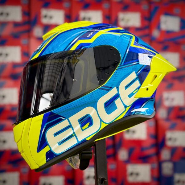 CASCO CERTIFICADO EDGE SHANGAI QUARTZ– AZUL AMARILLO BRILLO