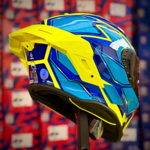 CASCO CERTIFICADO EDGE SHANGAI QUARTZ– AZUL AMARILLO BRILLO - Imagen 3