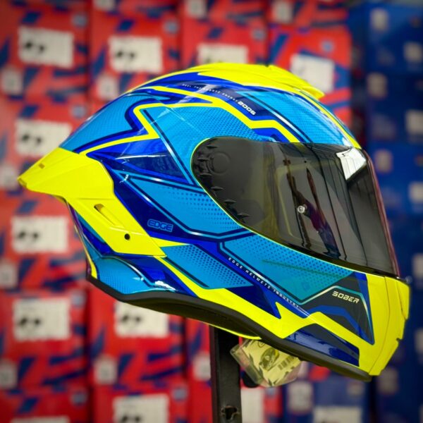 CASCO CERTIFICADO EDGE SHANGAI QUARTZ– AZUL AMARILLO BRILLO - Imagen 4