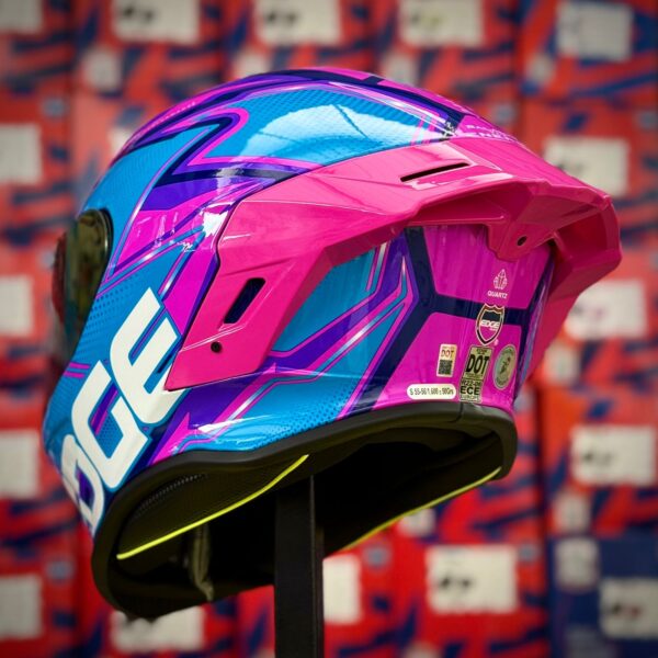 CASCO CERTIFICADO EDGE SHANGAI QUARTZ– AZUL ROSADO BRILLO - Imagen 2