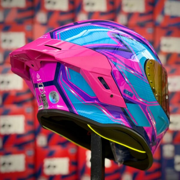 CASCO CERTIFICADO EDGE SHANGAI QUARTZ– AZUL ROSADO BRILLO - Imagen 3