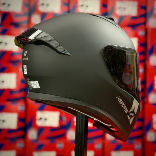 CASCO CERTIFICADO XSPORTS BOLT DOT – NEGRO MATE - Imagen 3