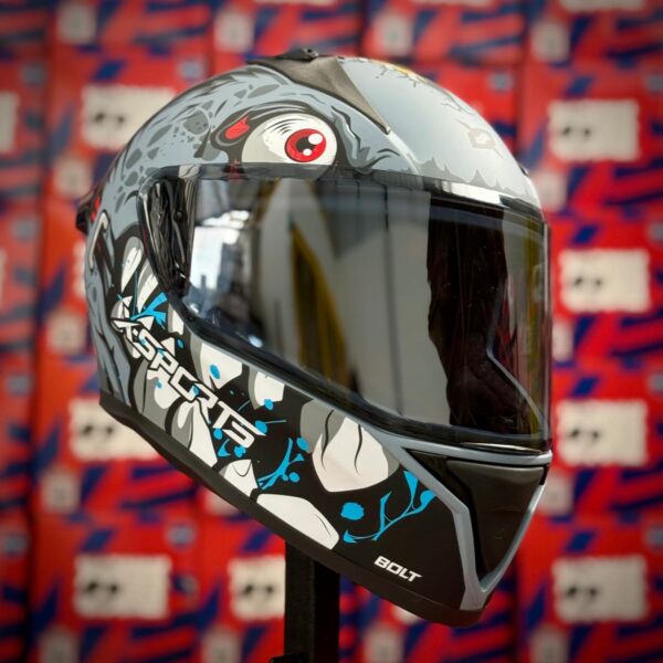 CASCO CERTIFICADO XSPORTS BOLT DOT – GRIS MATE - Imagen 4