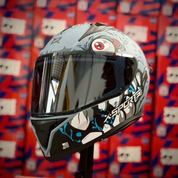 CASCO CERTIFICADO XSPORTS BOLT DOT – GRIS MATE - Imagen 5