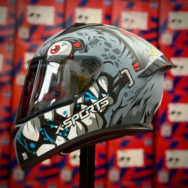 CASCO CERTIFICADO XSPORTS BOLT DOT – GRIS MATE