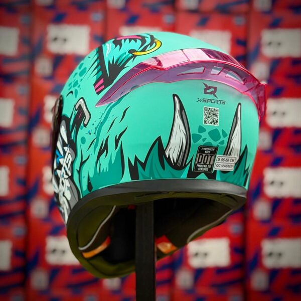 CASCO CERTIFICADO XSPORTS BOLT DOT – AZUL MATE - Imagen 2