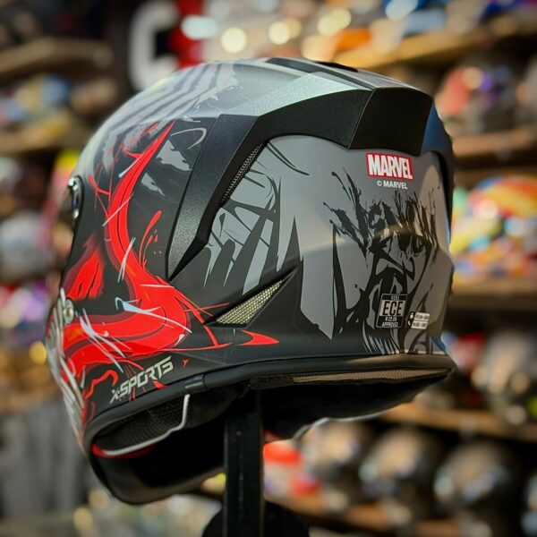 CASCO CERTIFICADO SPARTAN EDICIÓN MARVEL – NEGRO MATE - Imagen 2