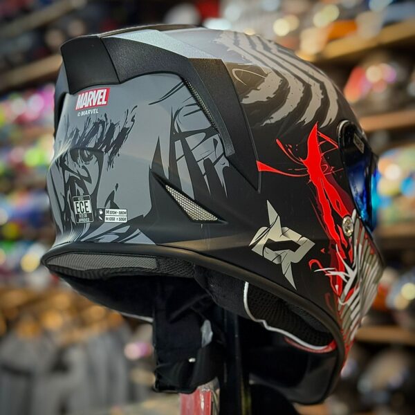 CASCO CERTIFICADO SPARTAN EDICIÓN MARVEL – NEGRO MATE - Imagen 3