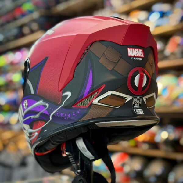 CASCO CERTIFICADO SPARTAN EDICIÓN MARVEL - ROJO MATE - Imagen 2