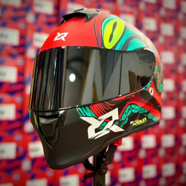 CASCO CERTIFICADO XSPORTS V151- OCTOPUS ROJO - Imagen 5