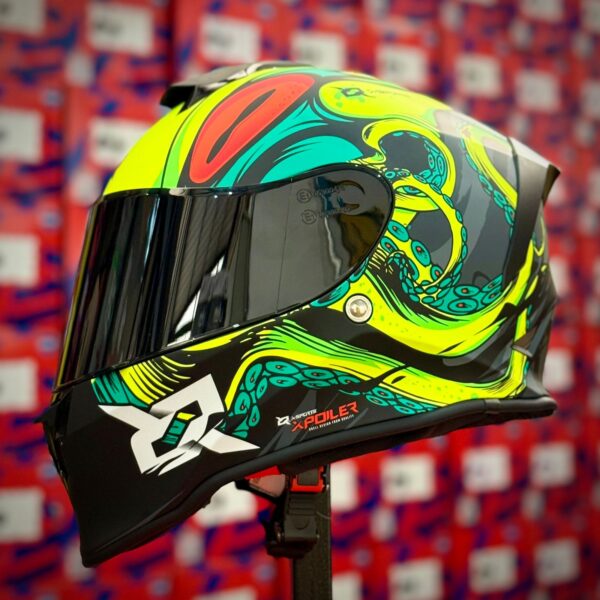 CASCO CERTIFICADO XSPORTS V151- OCTOPUS VERDE NEON