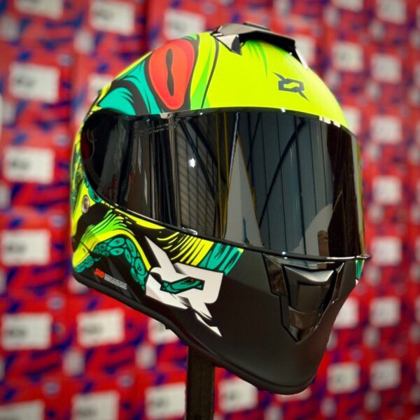 CASCO CERTIFICADO XSPORTS V151- OCTOPUS VERDE NEON - Imagen 5