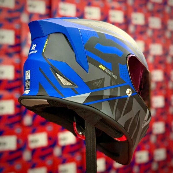 CASCO CERTIFICADO XSPORTS V151- NEGRO AZUL MATE - Imagen 2