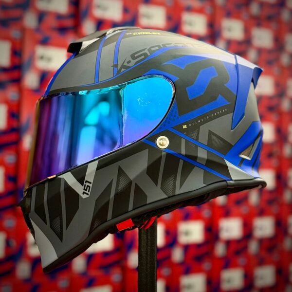CASCO CERTIFICADO XSPORTS V151- NEGRO AZUL MATE