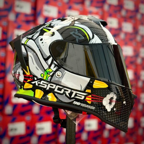 CASCO CERTIFICADO XSPORTS V151 JAKOB- GRIS VERDE - Imagen 4