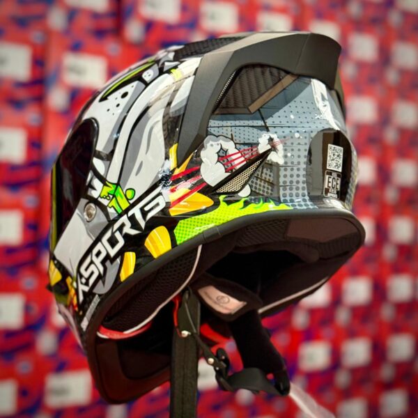 CASCO CERTIFICADO XSPORTS V151 JAKOB- GRIS VERDE - Imagen 2