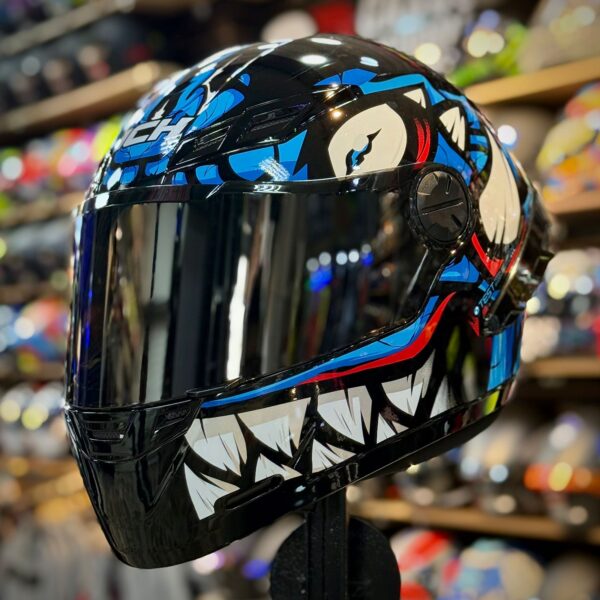 CASCO CERTIFICADO ICH 501 SP - DEMENTOR NEGRO AZUL - Imagen 6