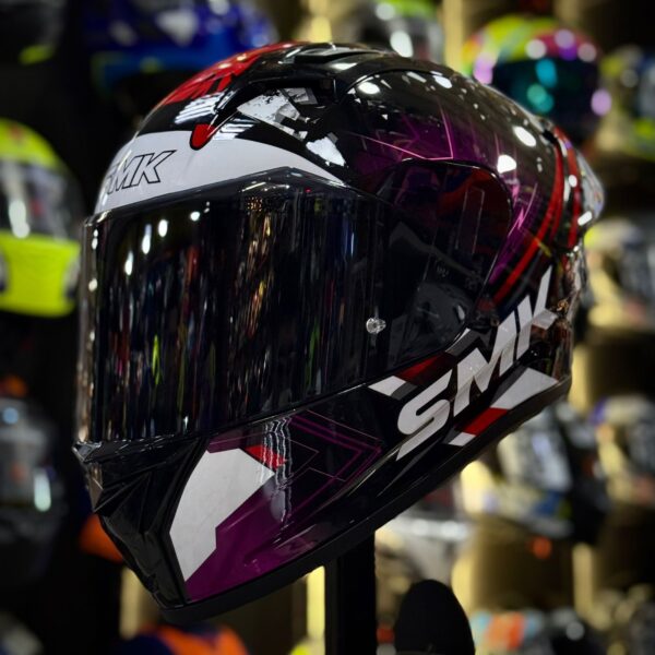 CASCO CERTIFICADO SMK STELLAR - NEGRO MORADO BRILLO - Imagen 6