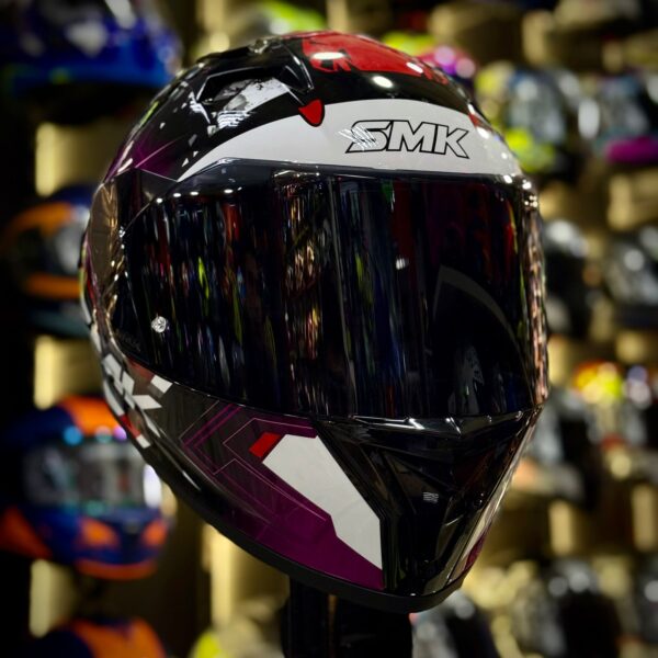 CASCO CERTIFICADO SMK STELLAR - NEGRO MORADO BRILLO - Imagen 5