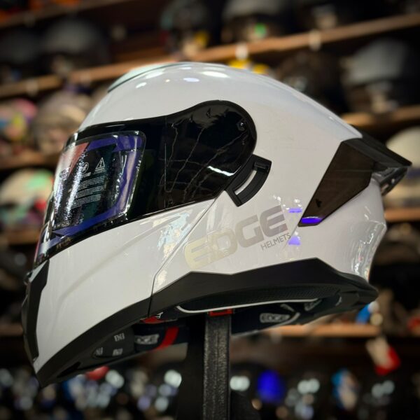 CASCO CERTIFICADO EDGE ABATIBLE – SHINE WHITE - Imagen 4