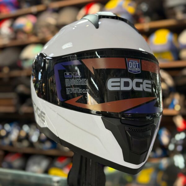 CASCO CERTIFICADO EDGE ABATIBLE – SHINE WHITE - Imagen 3
