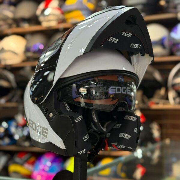 CASCO CERTIFICADO EDGE ABATIBLE – SHINE WHITE - Imagen 2
