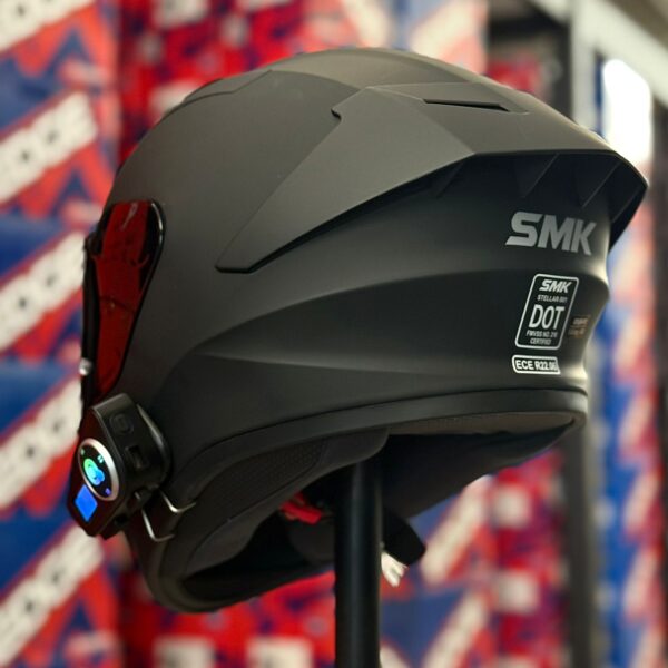 COMBO CASCO SMK STELLAR + INTERCOMUNICADOR Q58 - Imagen 2