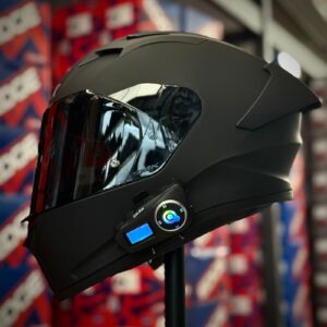 COMBO CASCO SMK STELLAR + INTERCOMUNICADOR Q58