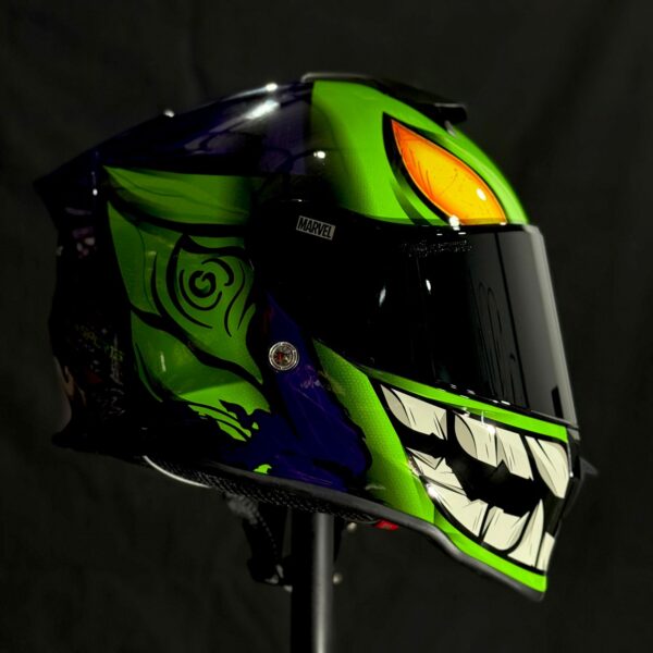 CASCO CERTIFICADO XSPORTS MARVEL GREEN DOBLIN + INTERCOMUNICADOR Q58 - Imagen 4