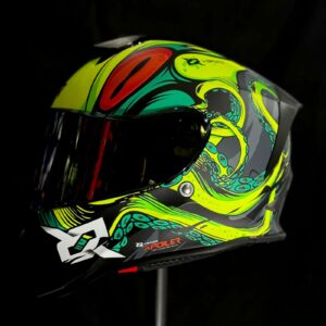 CASCO CERTIFICADO XSPORTS V151- OCTOPUS VERDE NEON