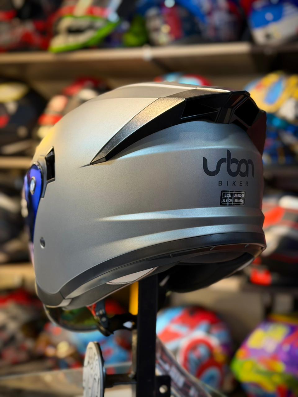 CASCO CERTIFICADO URBAN BIKER 92 – GRIS MATE - Imagen 3