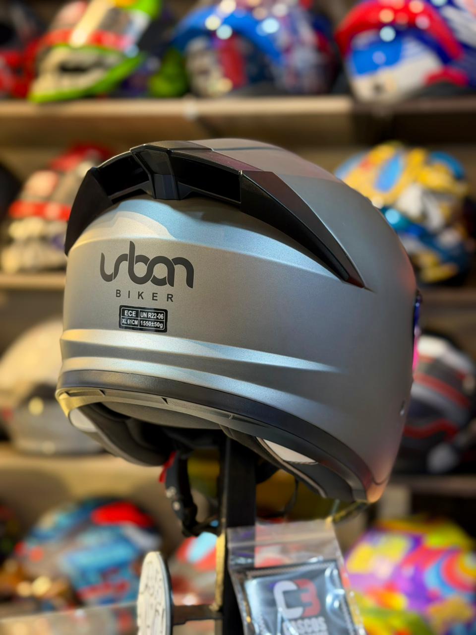 CASCO CERTIFICADO URBAN BIKER 92 – GRIS MATE - Imagen 5