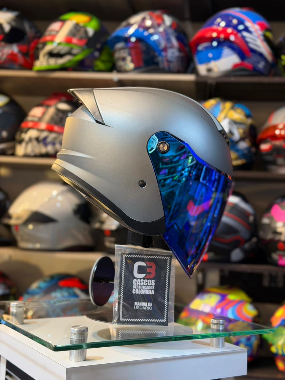 CASCO CERTIFICADO URBAN BIKER 92 – GRIS MATE - Imagen 6