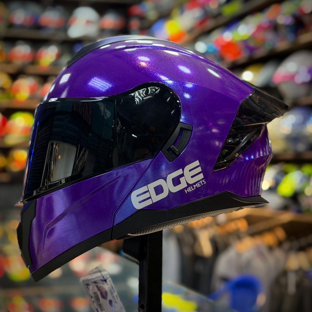 CASCO CERTIFICADO EDGE ABATIBLE – SHINE PURPLE - Imagen 7