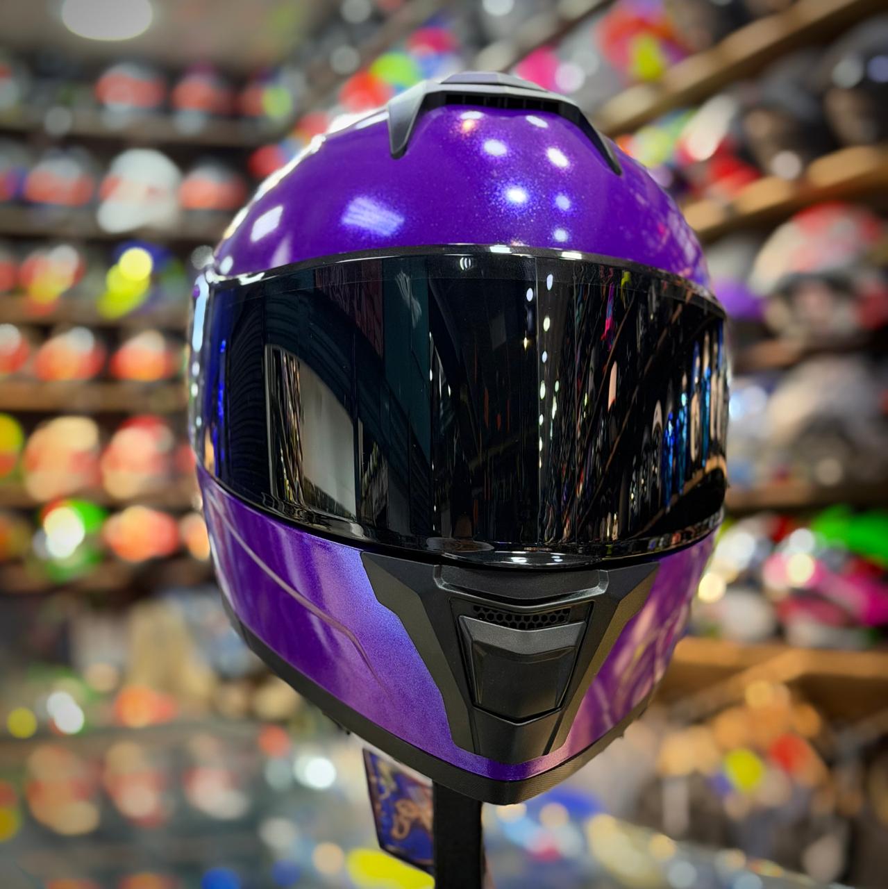 CASCO CERTIFICADO EDGE ABATIBLE – SHINE PURPLE - Imagen 4