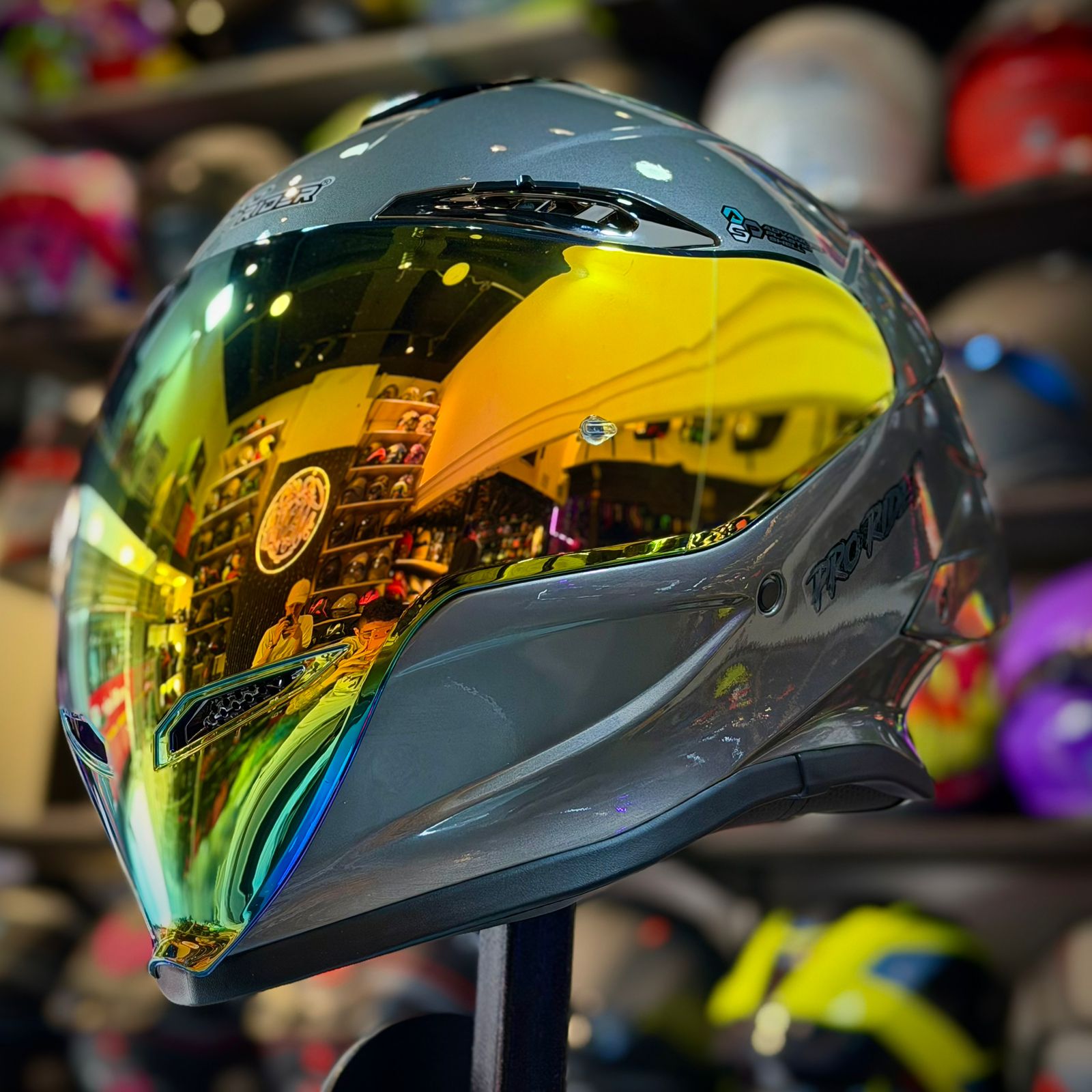 CASCO CERTIFICADO PRO RIDER PR T11 - EDICIÓN SHEEN GREY - Imagen 2