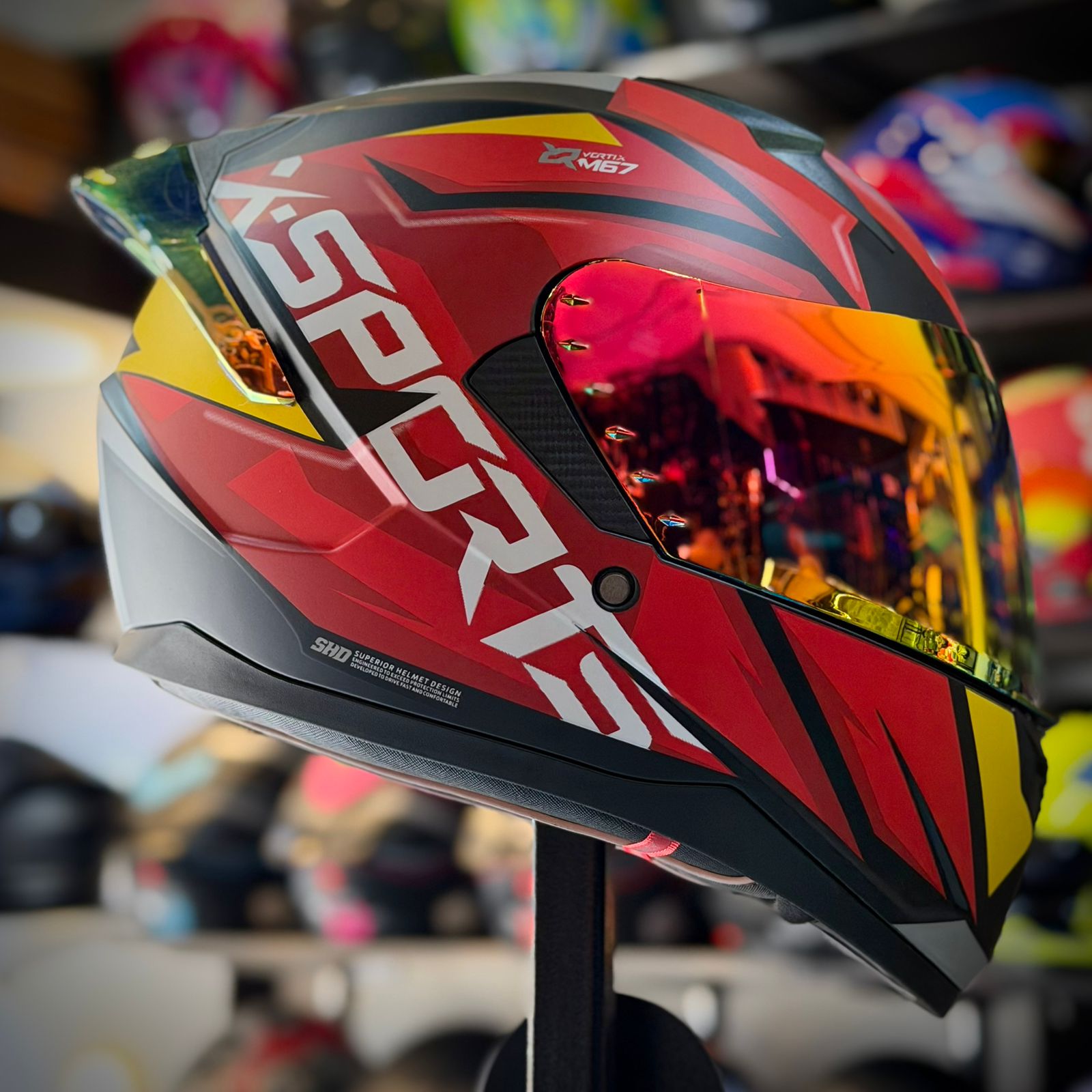 CASCO CERTIFICADO XSPORTS M67-EDICIÓN RED VORTIX - Imagen 3