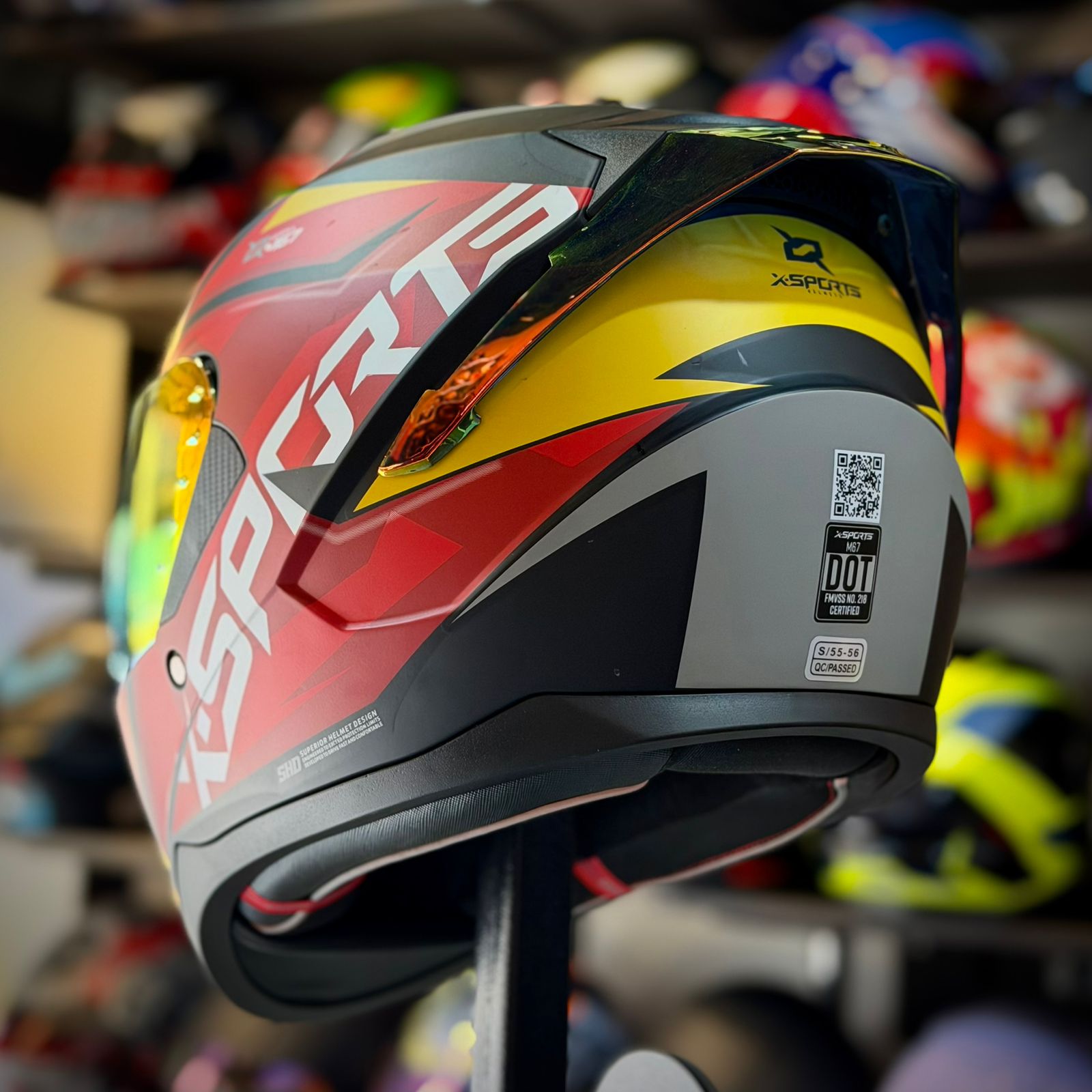 CASCO CERTIFICADO XSPORTS M67-EDICIÓN RED VORTIX - Imagen 2