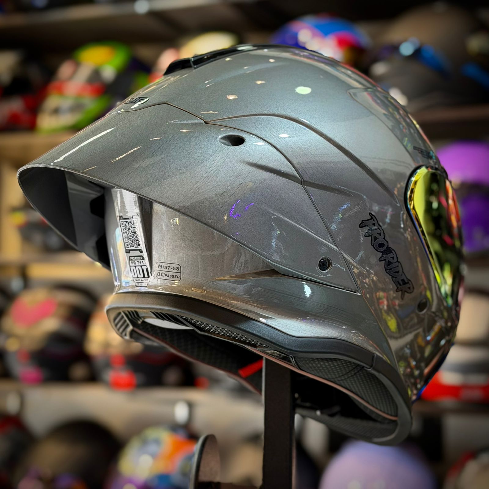 CASCO CERTIFICADO PRO RIDER PR T11 - EDICIÓN SHEEN GREY - Imagen 5