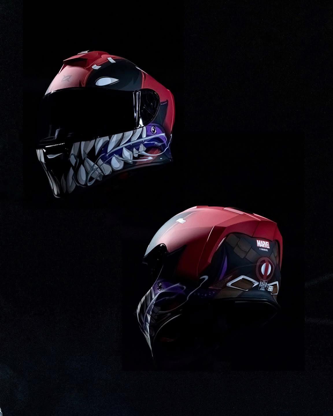 CASCO CERTIFICADO XSPORTS MARVEL EDICIÓN VENOMPOOL - Imagen 3